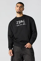 Chandail en molleton à imprimé Tupac