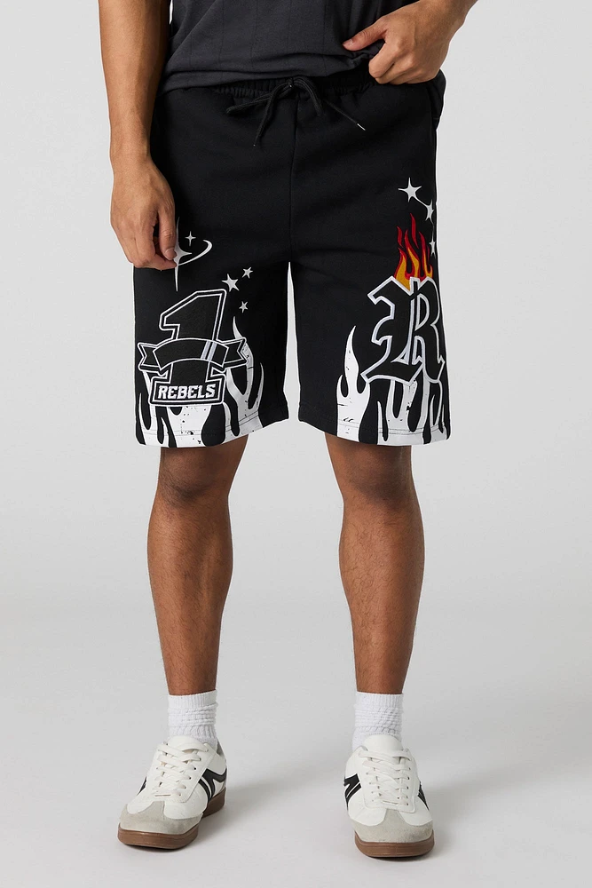 Rebels Embroidered Fleece Short