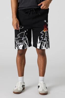 Rebels Embroidered Fleece Short