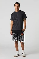 Rebels Embroidered Fleece Short
