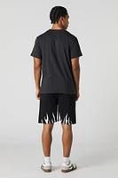 Rebels Embroidered Fleece Short