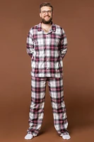 Ensemble pyjama Pyjamas de famille en flanelle à carreaux pour homme