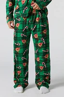 Ensemble pyjama Pyjamas de famille en flanelle à imprimé Rudolph pour hommes