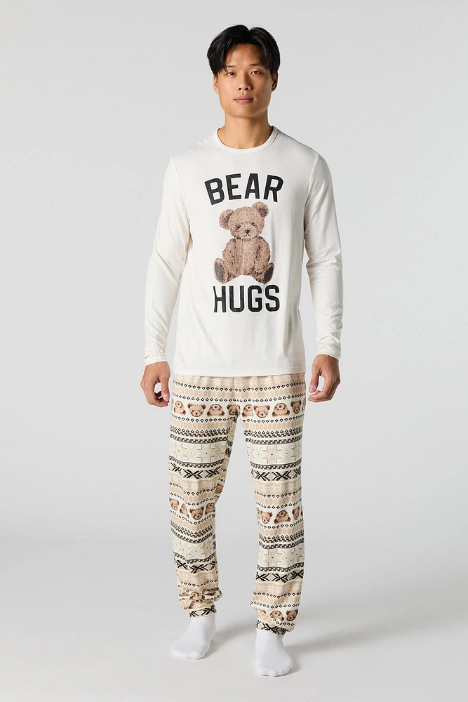 Ensemble Pyjama de famille à imprimé Bear Hugs pour homme