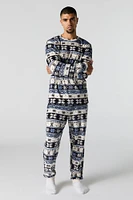 Ensemble pyjama Pyjamas de famille en jersey jacquard pour homme