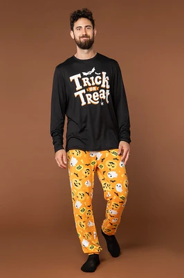 Ensemble-pyjama deux pièces pour la famille à imprimé Trick or Treat hommes