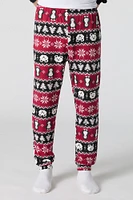 Ensemble deux pièces Pyjama de la famille à imprimé Naughty or Nice pour hommes