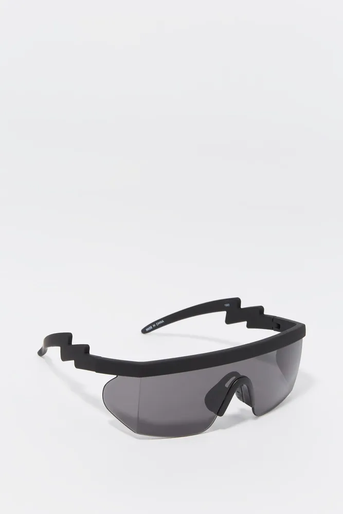 Paint Splatter Sporty Shield Sunglasses