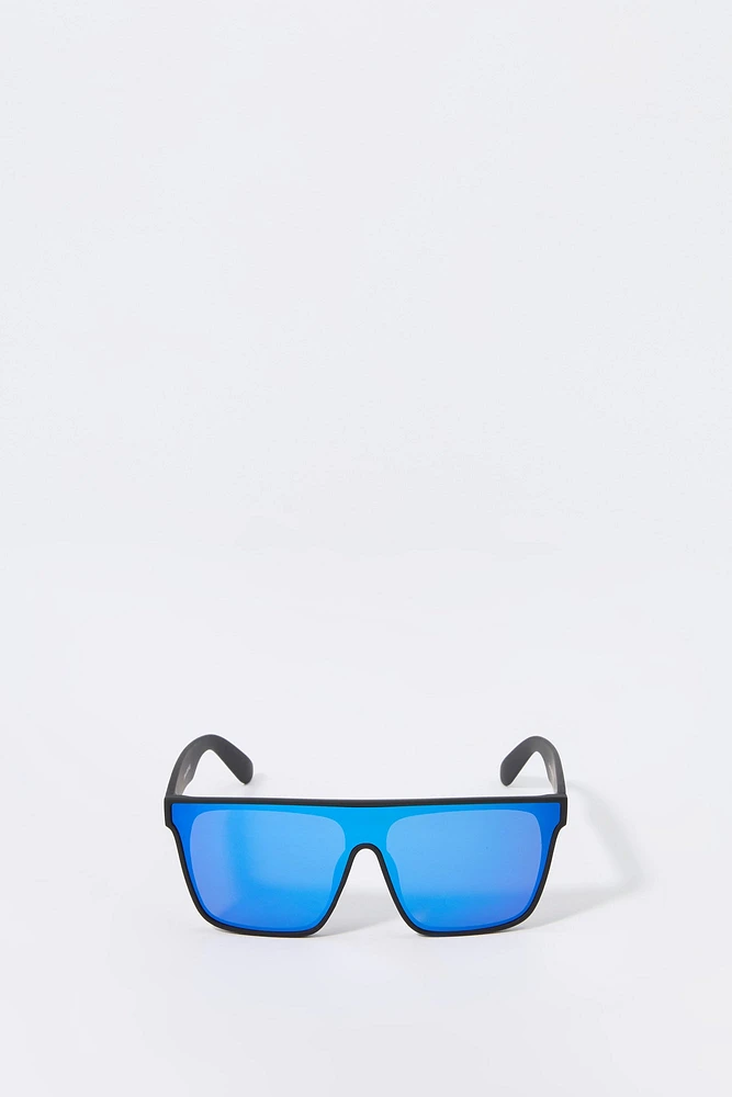 Square Shield Tinted Sunglasses