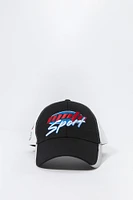 Casquette de baseball avec motif brodé Motor Sport