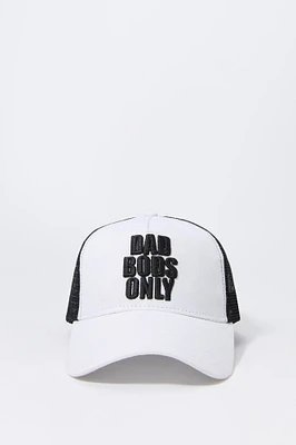 Casquette de camionneur avec motif brodé Dad Bods Only