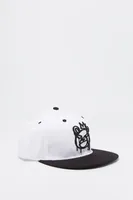 Two Tone King Bear Embroidered Snapback Hat