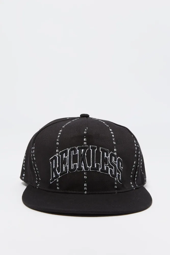 Reckless Embroidered Snapback Hat