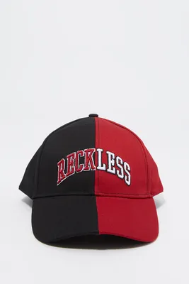 Reckless Embroidered Colourblock Baseball Hat