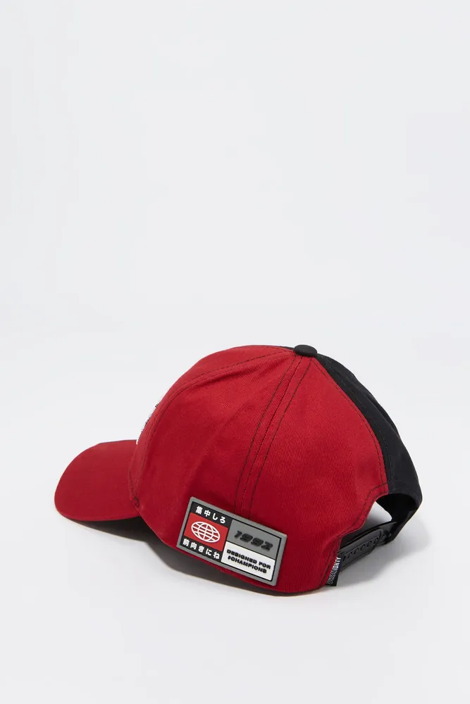 Casquette de baseball avec blocs de couleurs et motif brodé Reckless