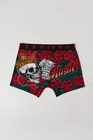 Hustle Skeleton Printed Boxer Brief