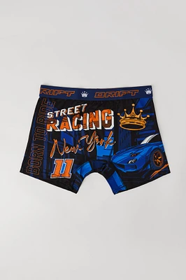 Street Racing Printed Boxer Brief