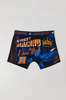 Street Racing Printed Boxer Brief