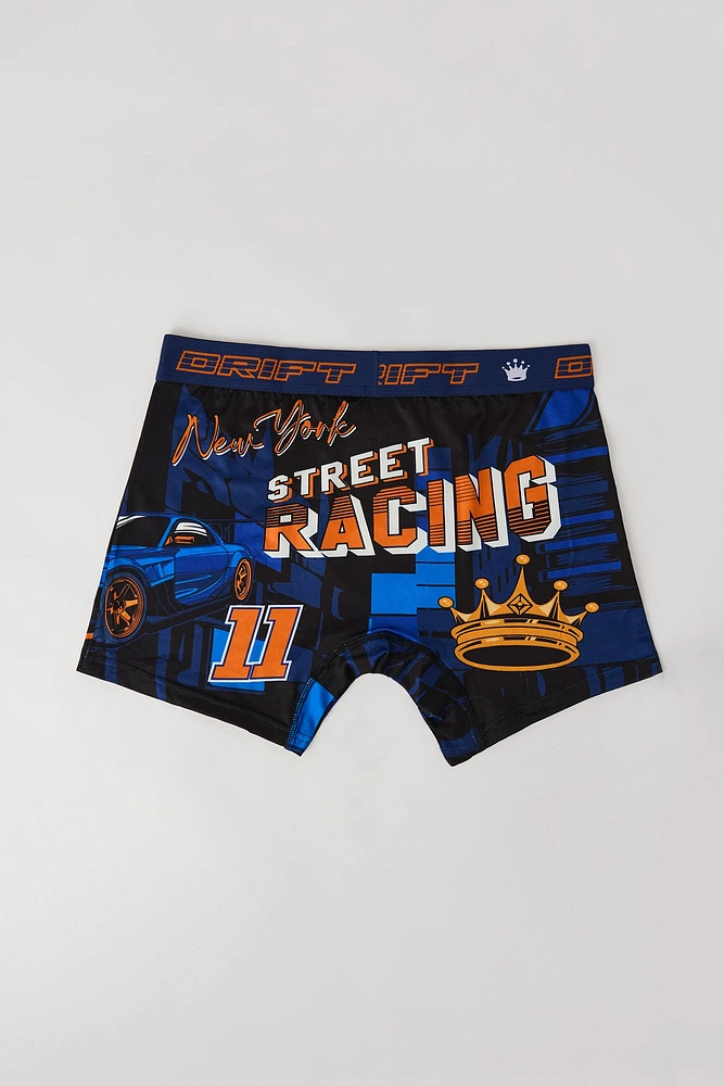 Street Racing Printed Boxer Brief