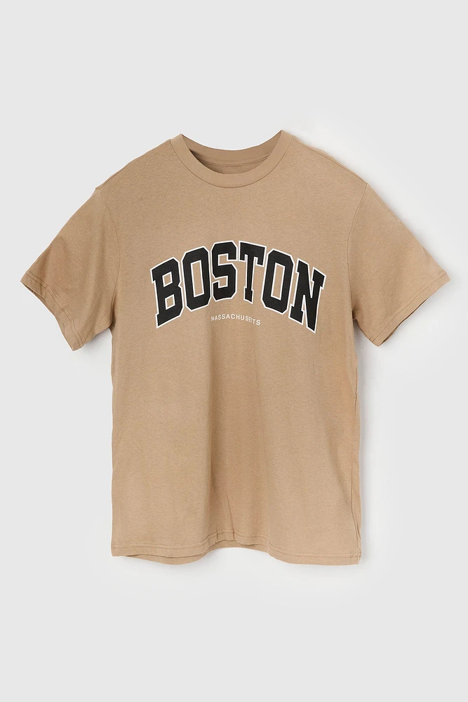 T-shirt à imprimé Boston