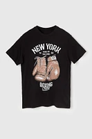 T-shirt à imprimé New York Boxing