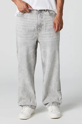 Light Grey Wash Rigid Loose Fit Jean