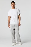 Light Grey Wash Rigid Loose Fit Jean