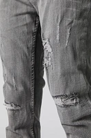 Wash Distressed Slim Jean