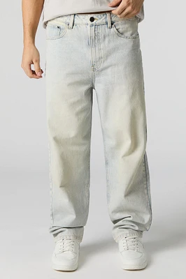 Vintage Light Wash Rigid Baggy Jean