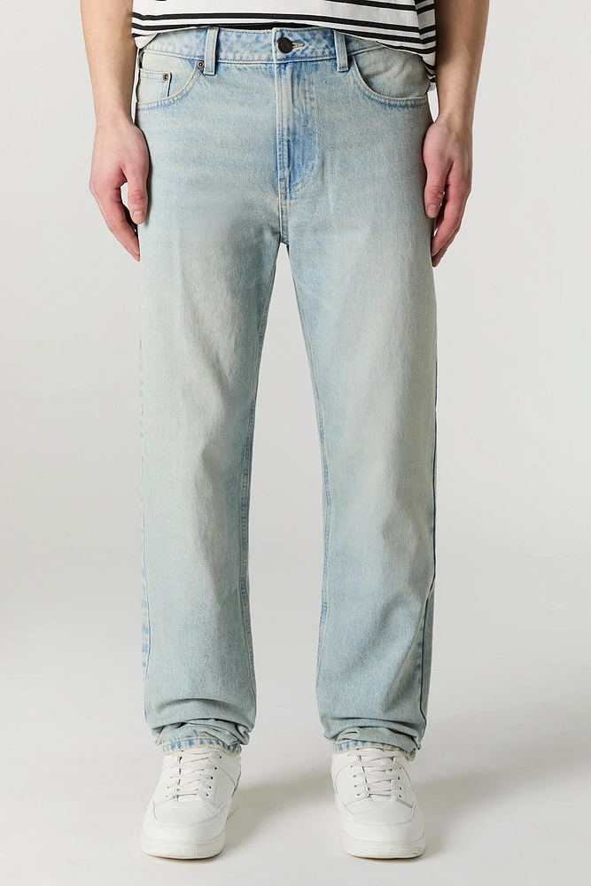 Light Wash Rigid Straight Leg Jean