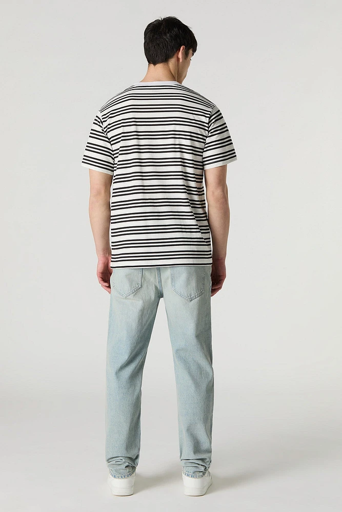 Light Wash Rigid Straight Leg Jean