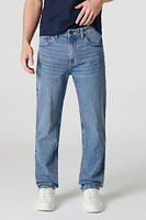 Medium Wash Rigid Straight Leg Jean