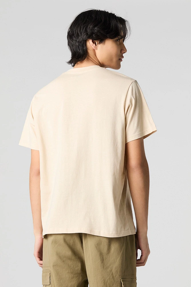 T-shirt ras du cou avec motif brod