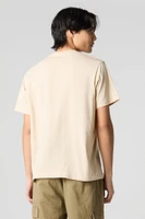 T-shirt ras du cou avec motif brod