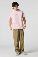 T-shirt ras du cou avec motif brodé