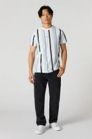 Original Embroidered Striped Colourblock T-Shirt