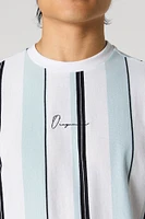 Original Embroidered Striped Colourblock T-Shirt