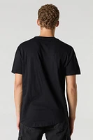 Solid Crewneck Curved Hem T-Shirt