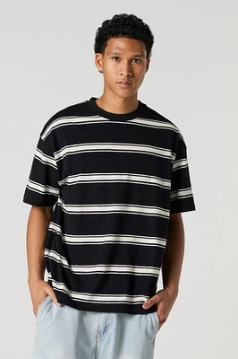 Striped Relaxed Crewneck T-Shirt