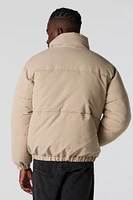 Blouson bouffant à col cheminée