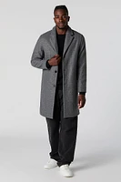 Manteau boutonné long avec col