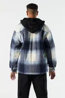 Hooded Plaid Shacket