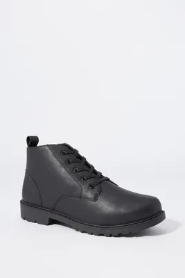 Faux Leather Chukka Boot