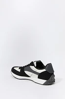 Faux Suede Colourblock Running Shoe