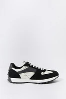 Faux Suede Colourblock Running Shoe