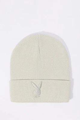 Tuque en tricot côtelé avec motif brodé Playboy