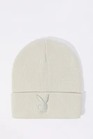 Tuque en tricot côtelé avec motif brodé Playboy