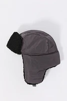 Sherpa Lined Nylon Trapper Hat