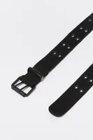 Ceinture noire avec oeillets