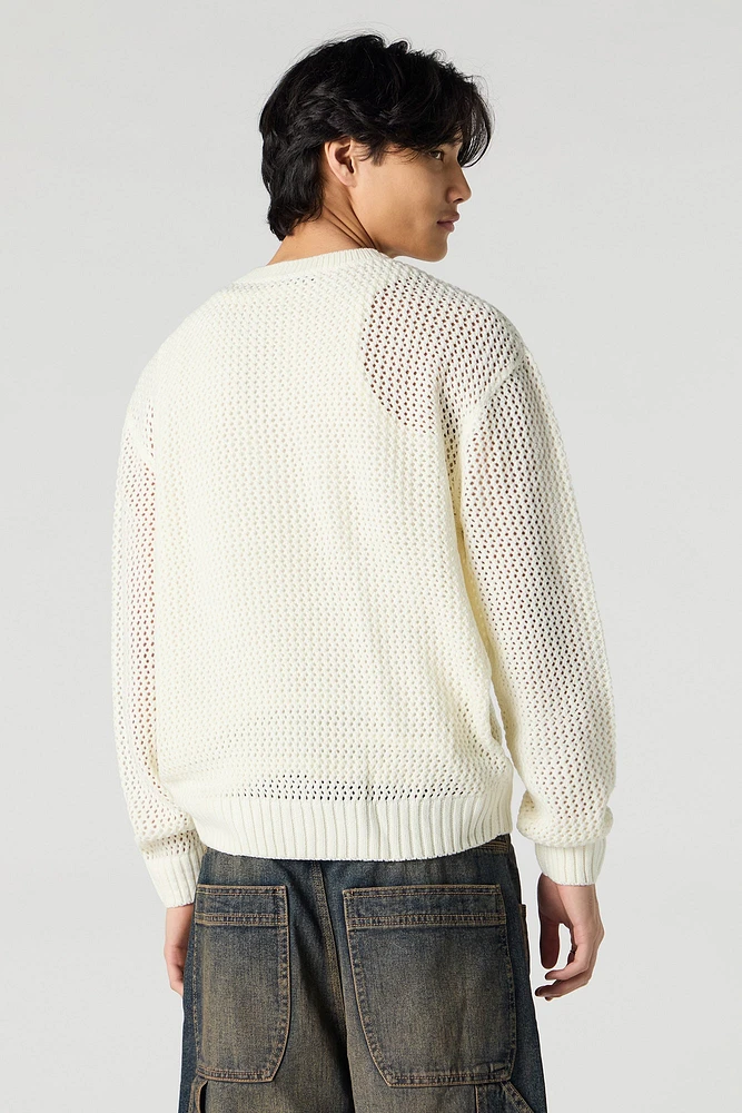 Chandail en tricot ajour